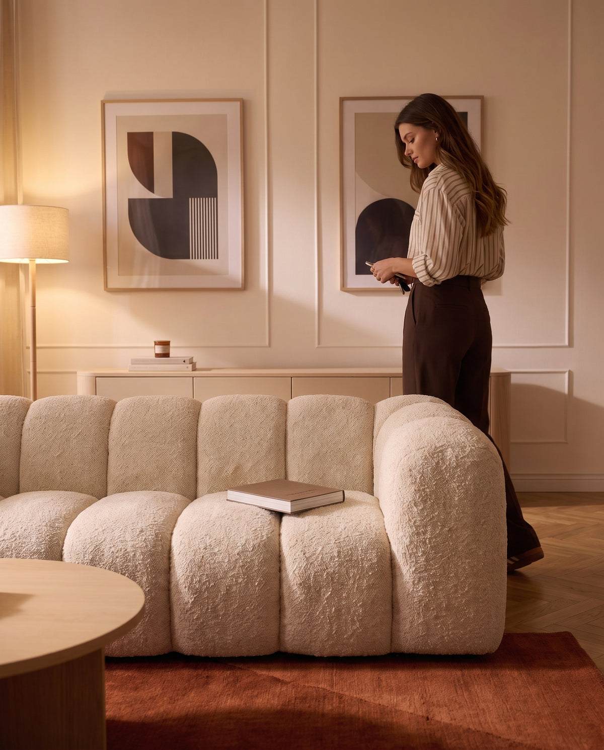 DUNE 2/3 PL - Bouclette beige